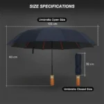 Guarda-Chuva Grande Topika – Automático, Dobrável e UV - sualoja.co.mz