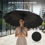 Guarda-Chuva Grande Topika – Automático, Dobrável e UV - sualoja.co.mz