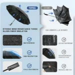 Guarda-Chuva de Viagem Topika – Automático e Dobrável - sualoja.co.mz